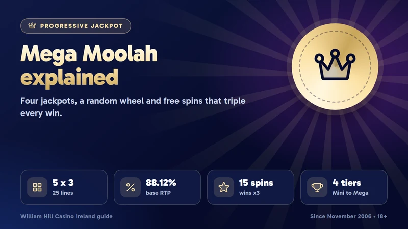 Mega Moolah jackpot guide at William Hill Casino Ireland